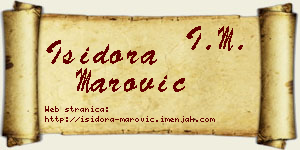 Isidora Marović vizit kartica